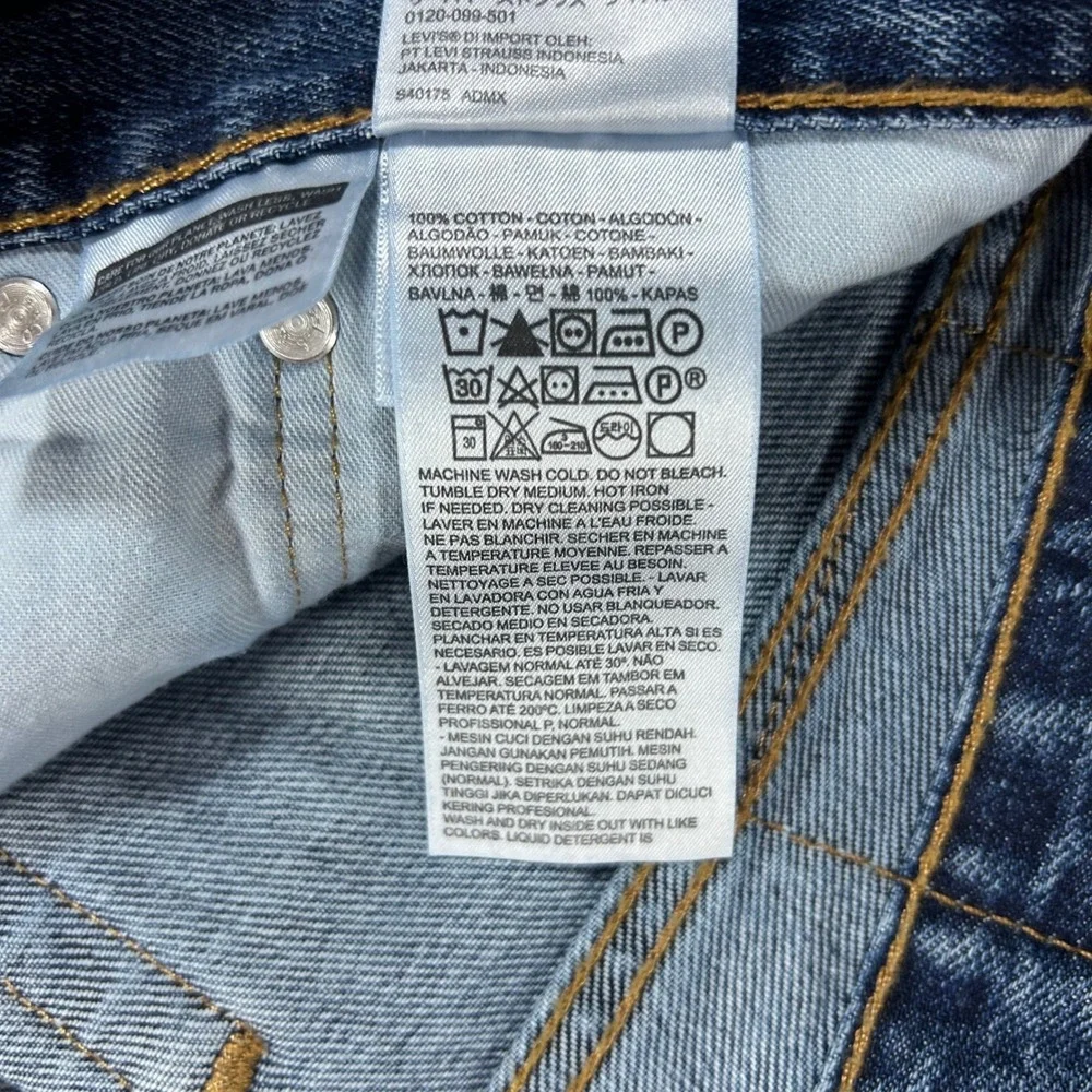 Levi's Jeans 505 Regular Fit Mens 33x34 Blue Denim Classic Workwear Casual